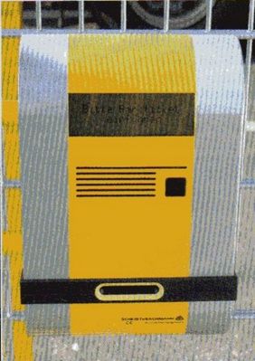 Ticket Automat am Sicherheitsparkplatz
