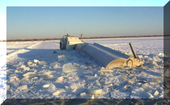 Ice road trucking in Nothwest- Terretories
Manchmal ist das Eis zu duenn oder the speed to high
