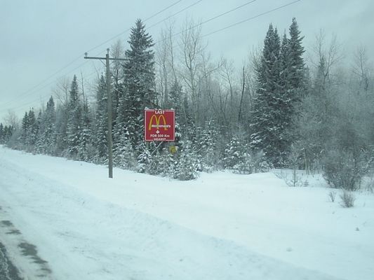 Naechster McDonald in 500km
Der Alptraum vieler einheimischer Drivers
